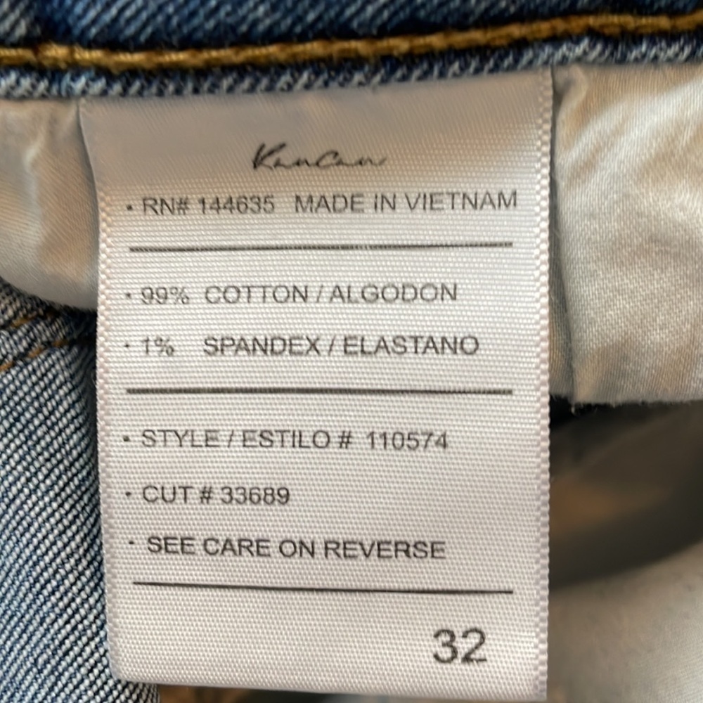 KanCan Estilo Medium Wash Destroyed Knee Holes Distressed Stretch Jeans size 32 - Picture 9 of 10